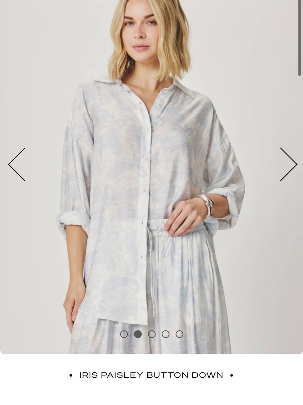 Splendid Iris Paisley Button-Down Shirt (Part of Matching Set)